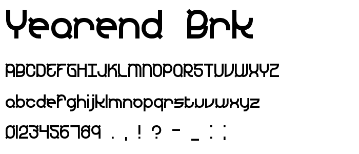 Yearend BRK font